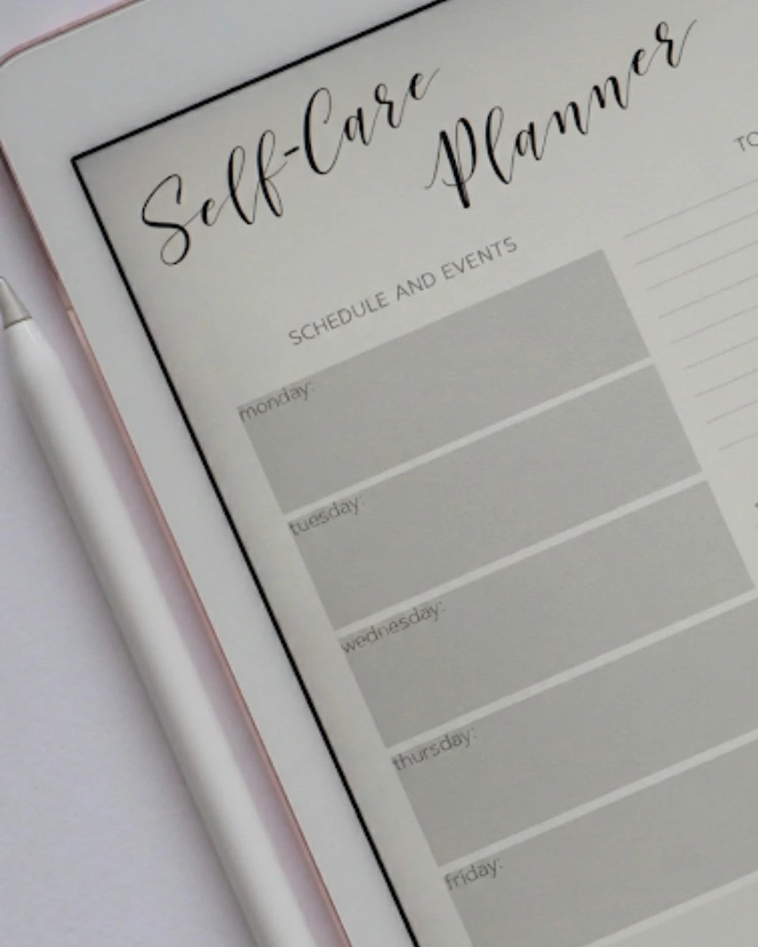 Digital Self-Care Planner